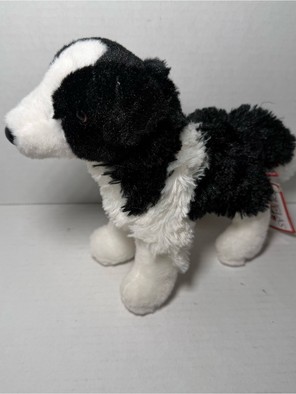 Douglas Cuddle Toys 8” Meadow Border Collie Dog Stuffed Animal Black/ White 4009